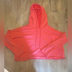 Aerie hot pink cropped sweatshirt
